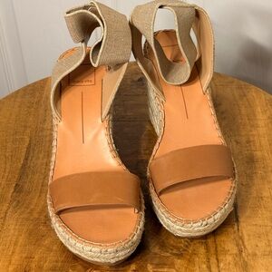 Dolce Vita Tan Espadrille Wedges